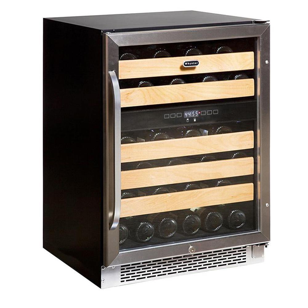 Whynter 24" Wide 46 Bottle Dual Zone Wine Cooler