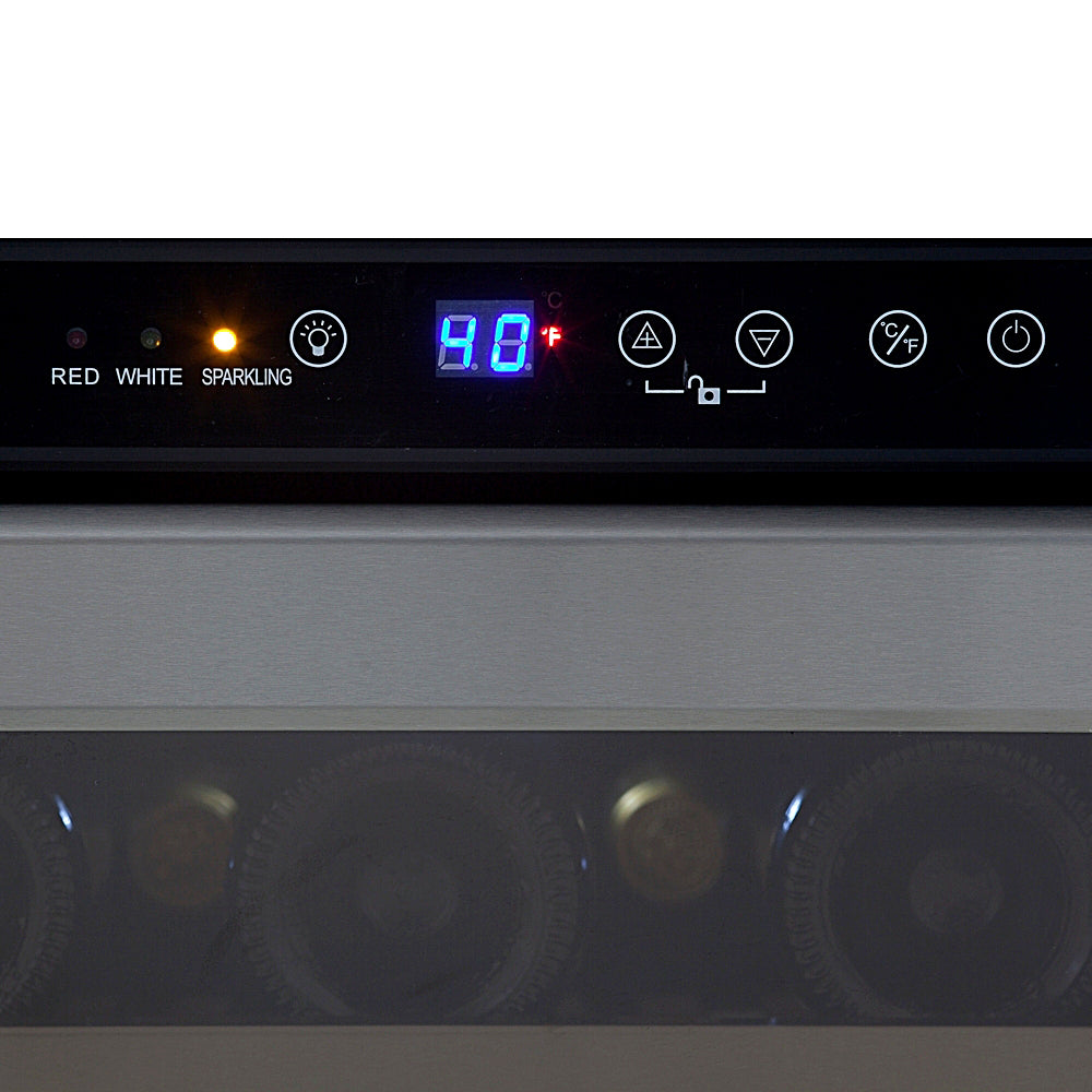 Whynter Slim 15" Wide 33 Bottle Undercounter Wine Cooler