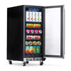 Image of NewAir 15” Wide Built-in 90 Cans Outdoor Beverage Fridge NOF090SS00