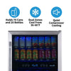 Image of NewAir 24” Wide Built-in 20 Bottle and 70 Cans Dual Zone Wine and Beverage Fridge AWB-400DB