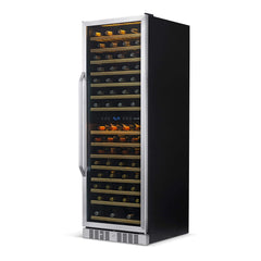 NewAir 27” Wide Built-in 160 Bottle Dual Zone Wine Refrigerator AWR-1600DB