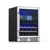 Image of NewAir 24” Wide Built-in 20 Bottle and 70 Cans Dual Zone Wine and Beverage Fridge AWB-400DB