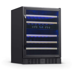 NewAir 24” Wide Built-in 46 Bottle Dual Zone Wine Refrigerator NWC046BS00
