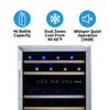 Image of NewAir 24” Wide Built-in 46 Bottle Dual Zone Wine Refrigerator AWR-460DB