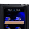 Image of NewAir 12" Wide 19 Bottle Dual Zone Wine Refrigerator AWR-190SB