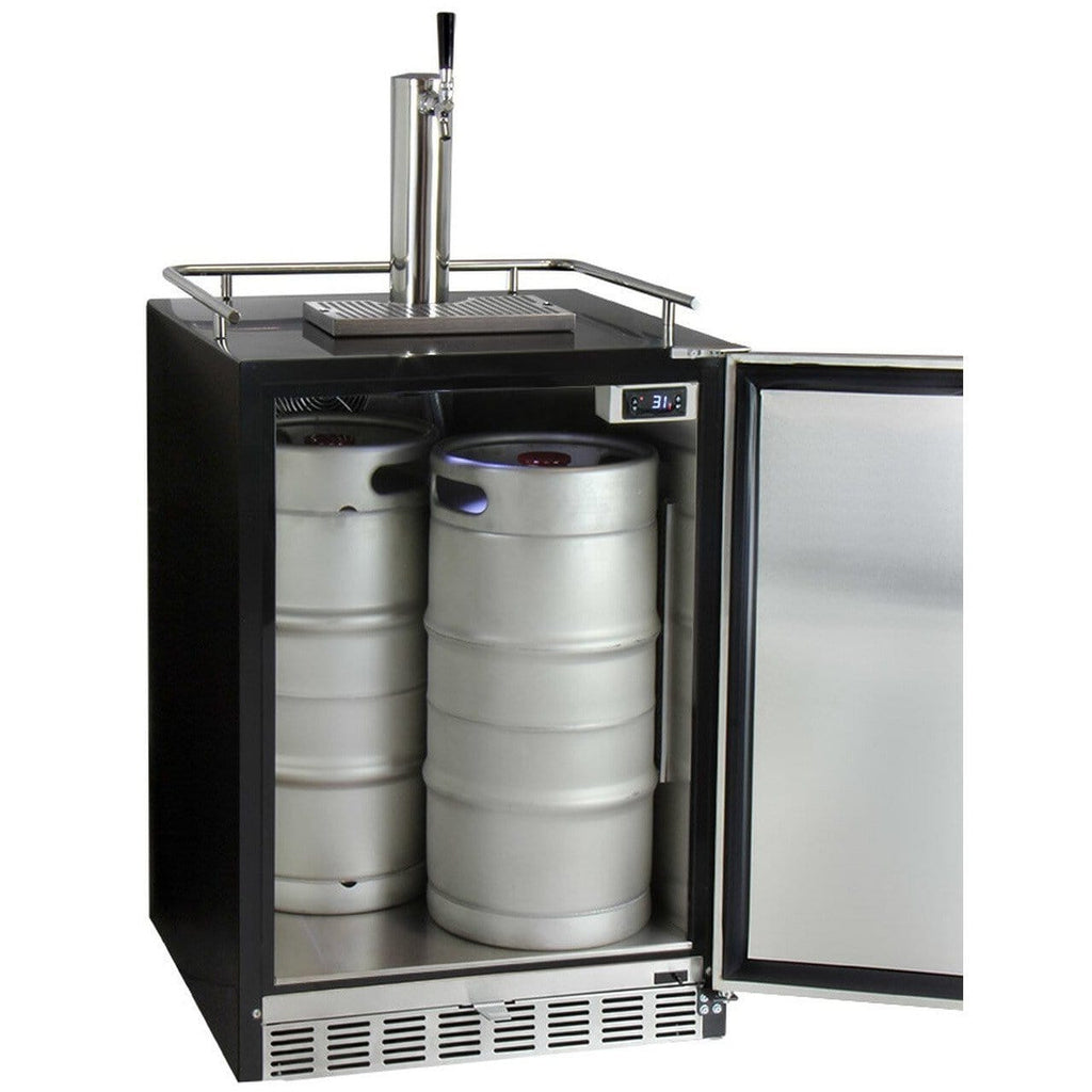 Kegco 24" Wide Stainless Steel Built-In Single Tap Kegerator HK38BSU-1