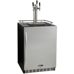 Kegco 24" Wide Stainless Steel Built-In Triple Tap Kegerator HK38BSU-3