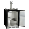 Image of Kegco 24" Wide Stainless Steel Built-In Triple Tap Kegerator HK38BSU-L-3