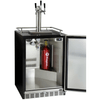 Image of Kegco 24" Wide Stainless Steel Built-In Triple Tap Kegerator HK38BSU-L-3