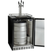 Image of Kegco 24" Wide Stainless Steel Built-In Triple Tap Kegerator HK38BSU-L-3