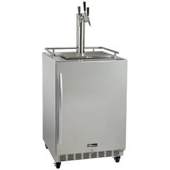 Kegco 24" Wide Stainless Steel Triple Tap Commercial Kegerator HK38SSC-3