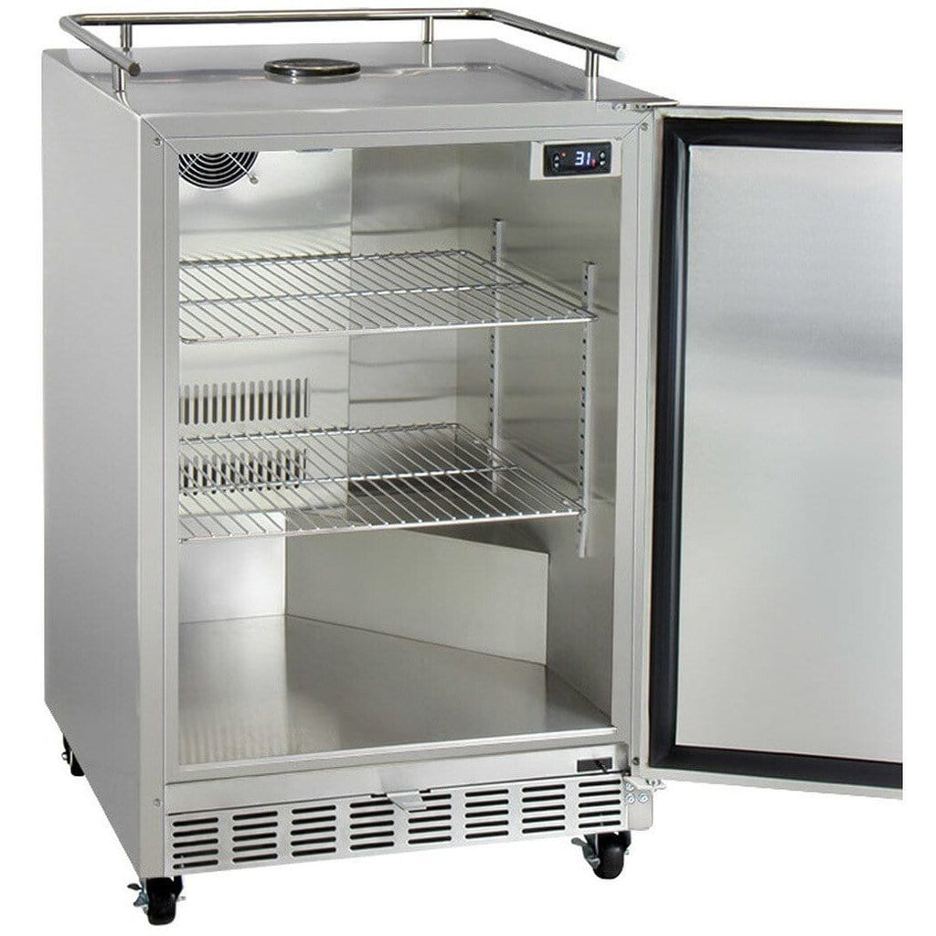 Kegco 24" Wide Stainless Steel Triple Tap Commercial Kegerator HK38SSC-3