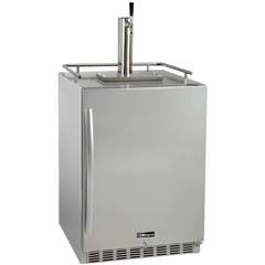Kegco 24" Wide Stainless Steel Outdoor Built-In Single Tap Kegerator HK38SSU-1