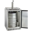 Image of Kegco 24" Wide Stainless Steel Outdoor Built-In Single Tap Kegerator HK38SSU-1