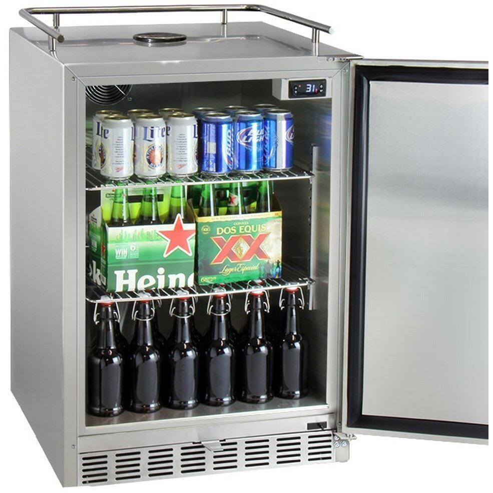 Kegco 24" Wide Stainless Steel Outdoor Built-In Single Tap Kegerator HK38SSU-1