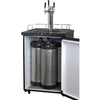Image of Kegco 24" Wide Kombucha Stainless Steel Triple Tap Kegerator KOM30S-3