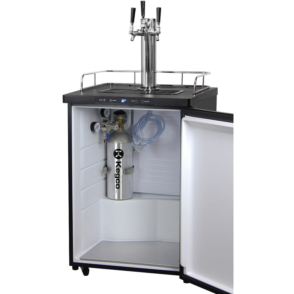 Kegco 24" Wide Homebrew Triple Tap Digital Kegerator HBK309B-3K