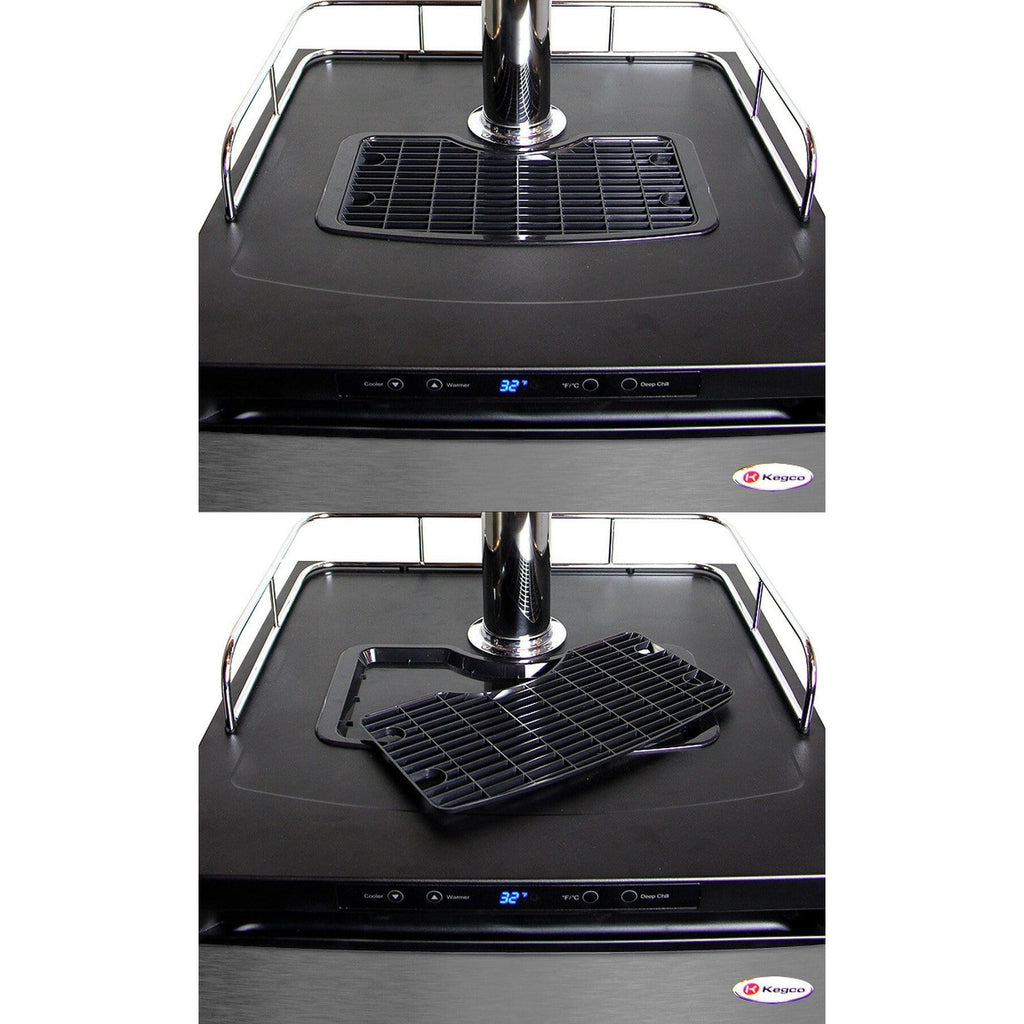 Kegco 24" Wide Kombucha Stainless Steel Triple Tap Kegerator KOM30S-3