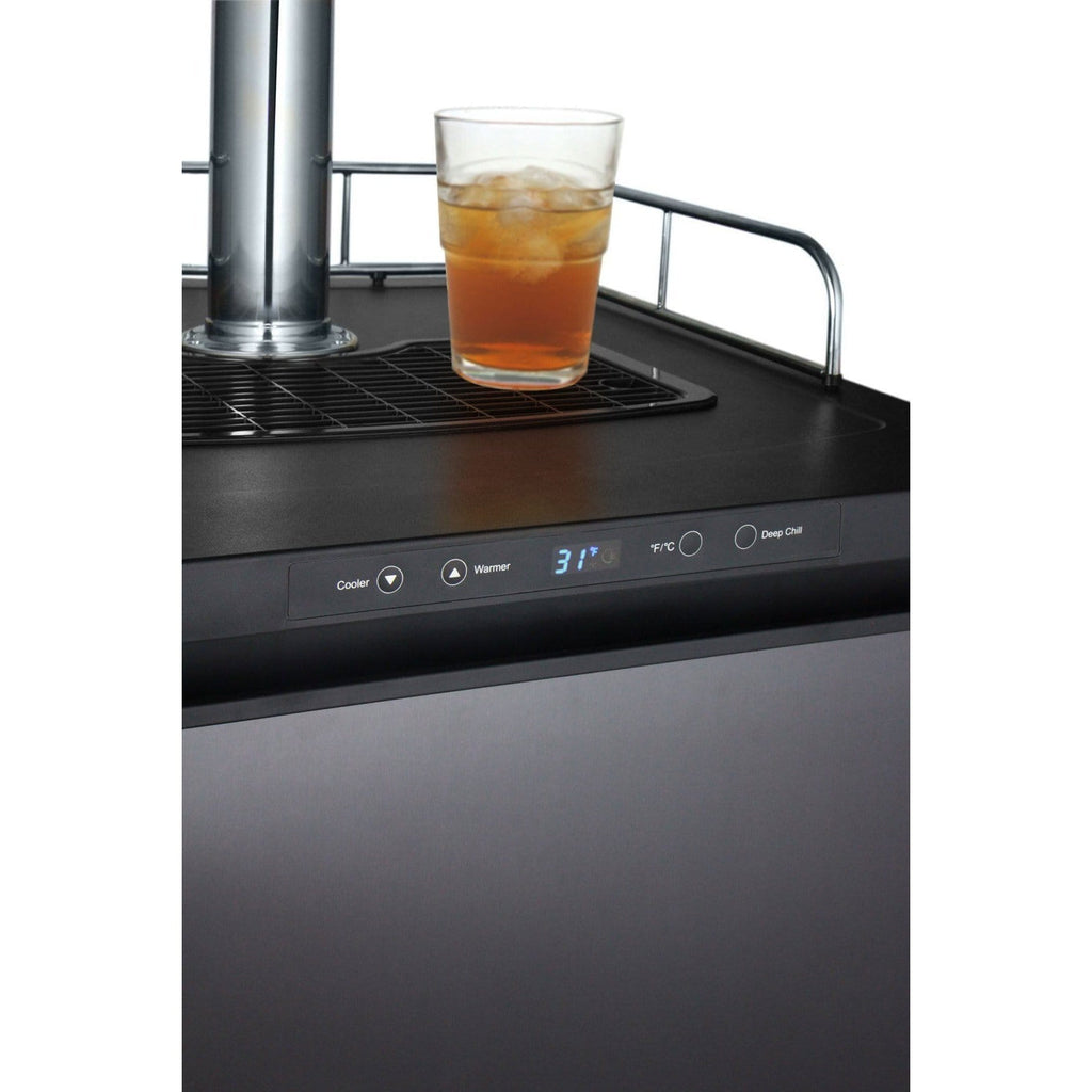 Kegco 24" Wide Kombucha Stainless Steel Triple Tap Digital Kegerator KOM30X-3