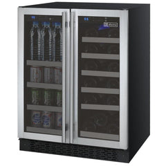 Allavino 24" Wide FlexCount Stainless Steel Wine Refrigerator and Beverage Center VSWB-2SSFN