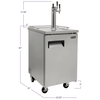 Image of Kegco 24" Wide Homebrew Stainless Steel Triple Tap Commercial Kegerator HBK1XS-3