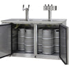 Image of Kegco 61" Wide Stainless Steel Triple Tap Commercial Kegerator XCK-2460S