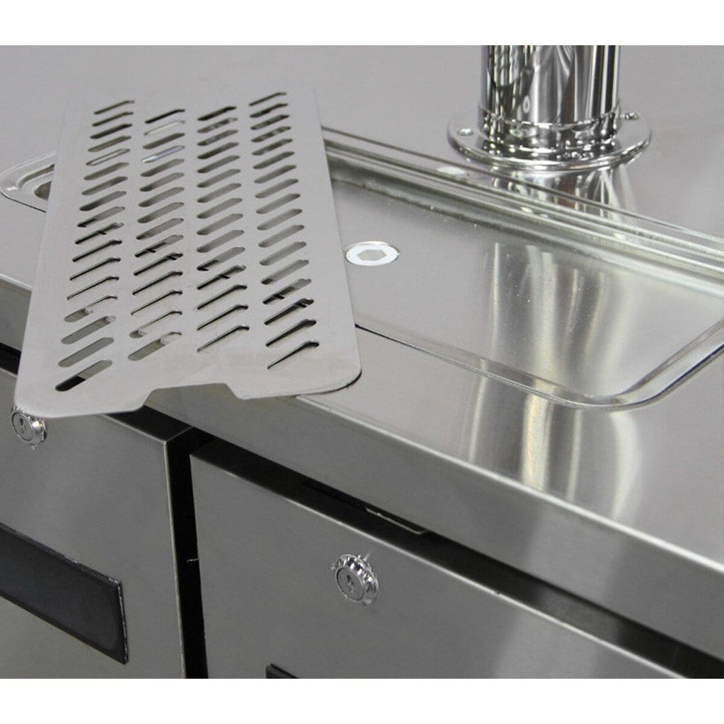 Kegco 61" Wide Stainless Steel Triple Tap Commercial Kegerator XCK-2460S