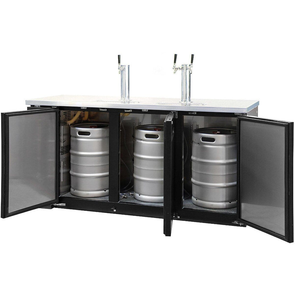 Kegco 72" Wide Triple Tap Commercial Kegerator XCK-2472B
