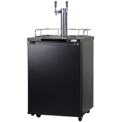 Kegco 24" Wide Homebrew Two Faucet Draft Double Tap Beer Dispenser K209B-2
