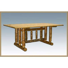 Montana Woodworks Glacier Country Log Trestle Dining Table MWGCDT