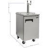 Image of Kegco 24" Wide Homebrew Stainless Steel Dual Tap Commercial Kegerator HBK1XS-2K