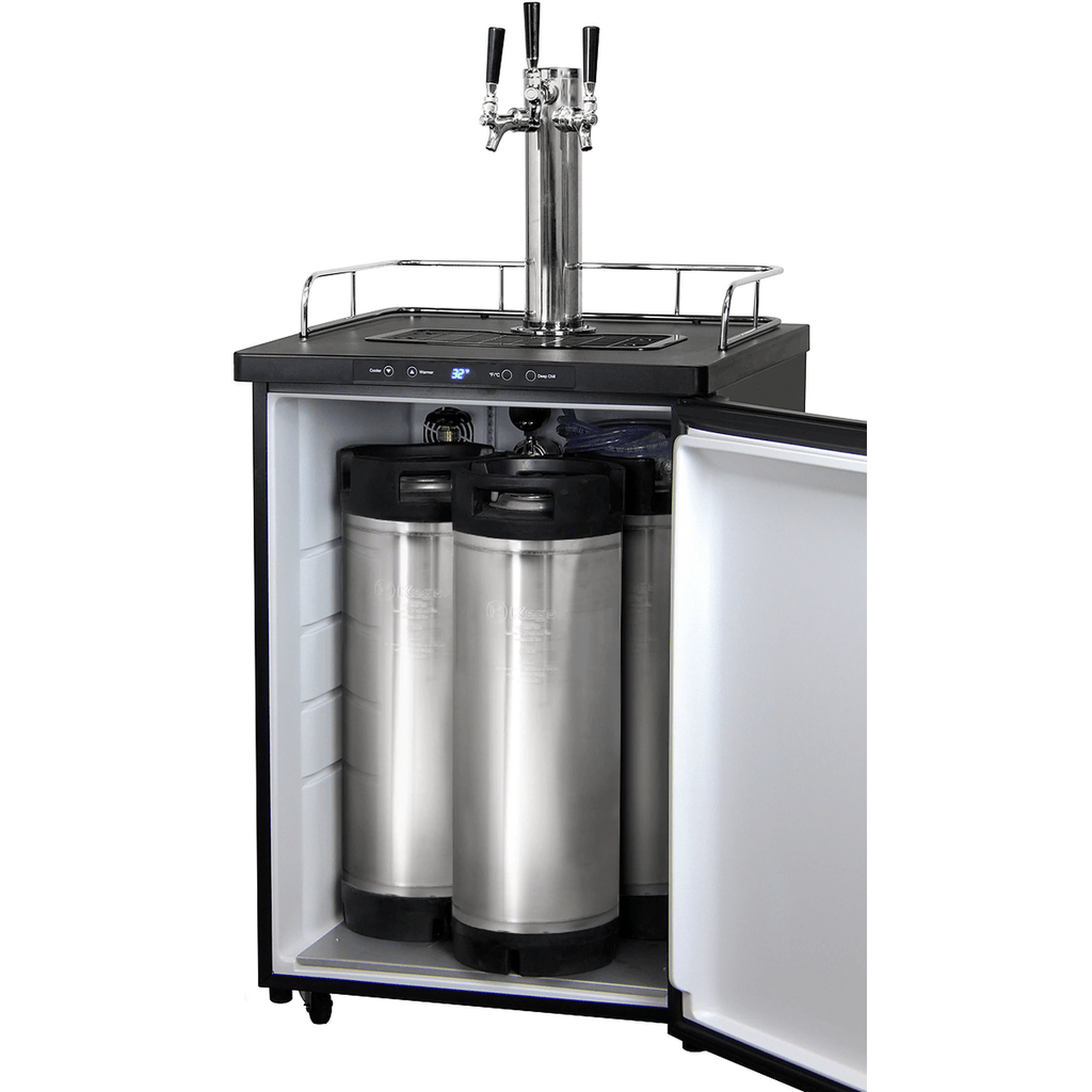 Kegco 24" Wide Homebrew Triple Tap Commercial Kegerator HBK1XB-3K