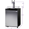Image of Kegco 24" Wide Homebrew Stainless Steel Triple Tap Kegerator HBK209S-3