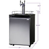 Image of Kegco 24" Wide Homebrew Stainless Steel Triple Tap Kegerator HBK209S-3K