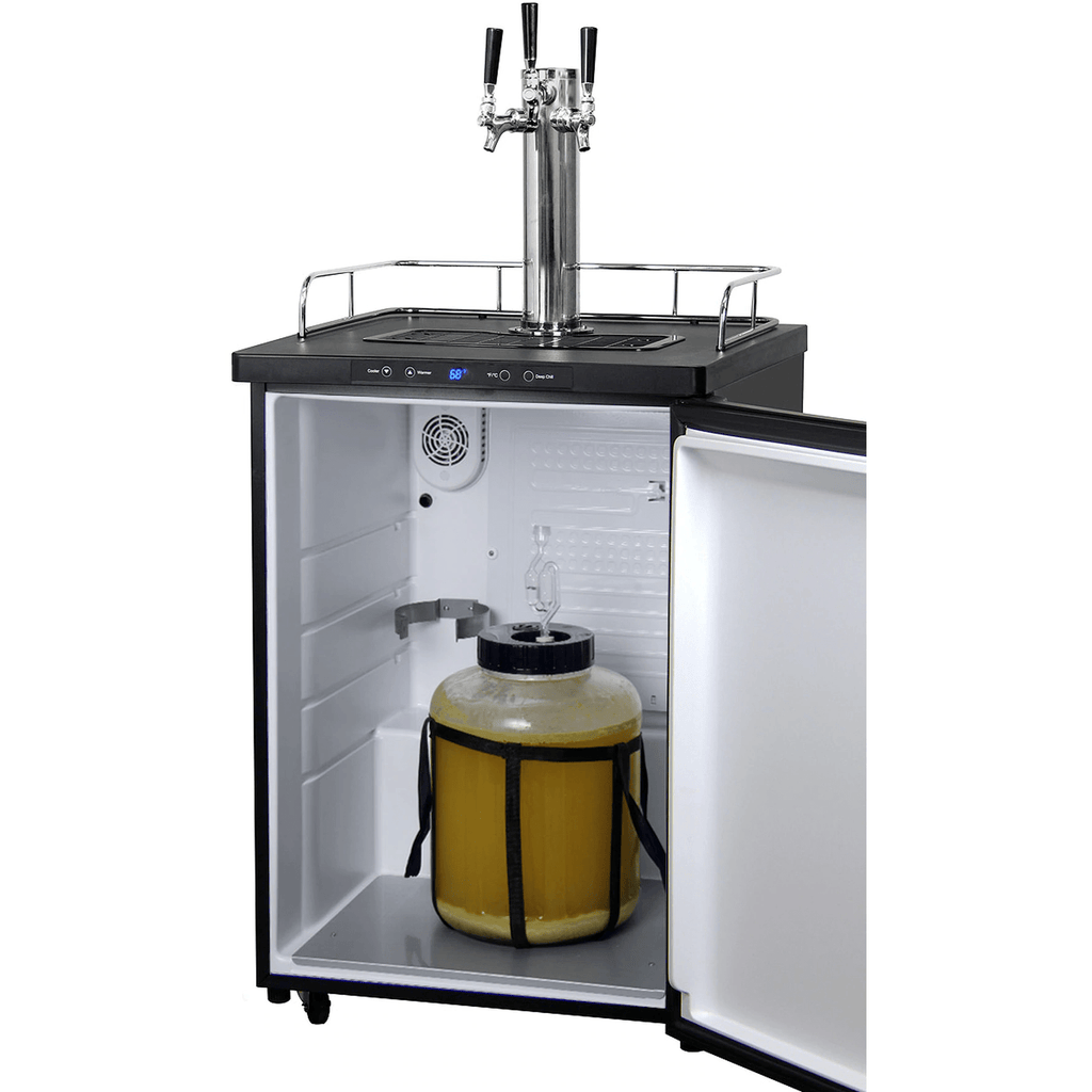 Kegco 24" Wide Homebrew Stainless Steel Triple Tap Kegerator HBK309X-3K