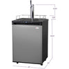 Image of Kegco 24" Wide Homebrew Stainless Steel Single Tap Kegerator HBK309S-1K