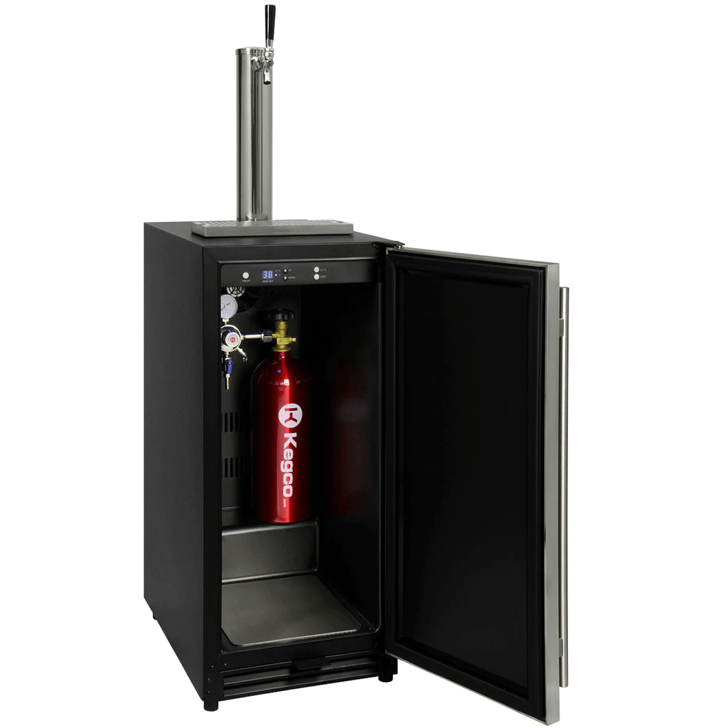 Kegco 15" Wide Stainless Steel Door Single Tap Built-In Kegerator VSK-15SR20