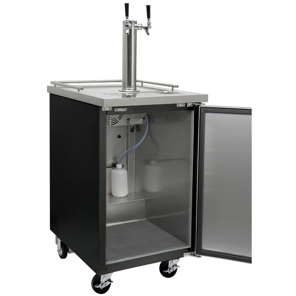 Kegco 24" Wide Kombucha Dual Tap Commercial Kegerator KOMC1B-2
