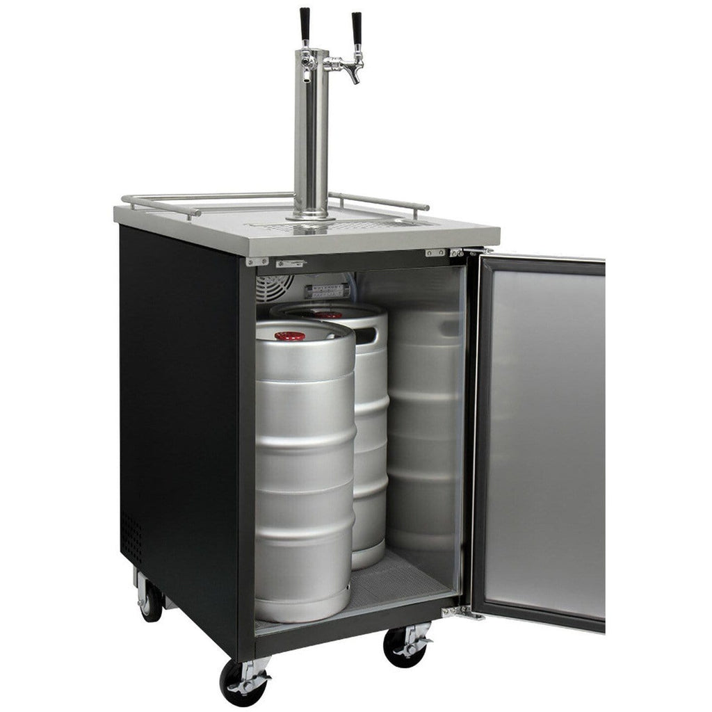 Kegco 24" Wide Kombucha Dual Tap Commercial Kegerator KOMC1B-2