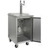 Image of Kegco 24" Wide Homebrew Stainless Steel Dual Tap Commercial Kegerator HBK1XS-2K