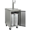 Image of Kegco 24" Wide Kombucha Stainless Steel Dual Tap Commercial Kegerator KOMC1S-2