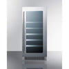 Image of Summit Appliance Black 15" Wide Built-In Wine/Beverage Center CL151WBVCSS