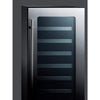Image of Summit Appliance Black 15" Wide Built-In Wine Cellar CL15WCCSS