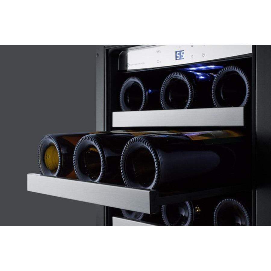 Summit Appliance Black 15" Wide Built-In Wine Cellar CL15WCCSS