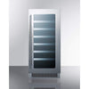 Image of Summit Appliance Black 15" Wide Built-In Wine Cellar CL15WCCSS