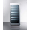 Image of Summit Appliance Black 15" Wide Built-In Wine Cellar CL15WCCSS