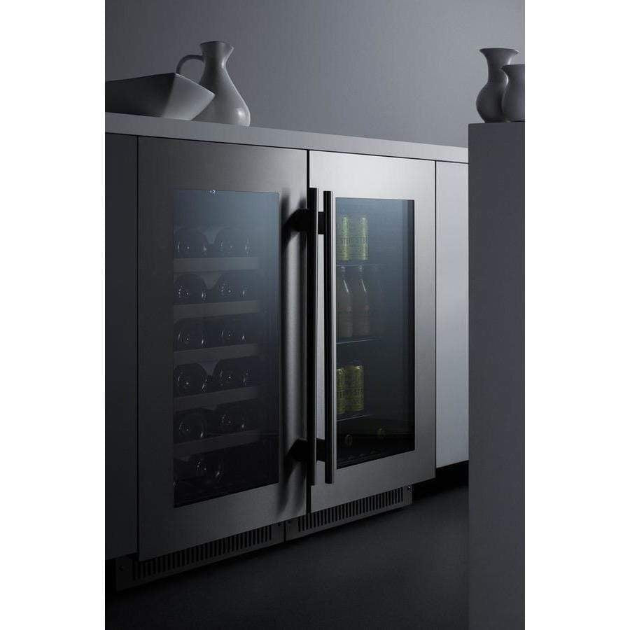 Summit Appliance Black 18" Wide Built-In Beverage Center CL181WBVCSS