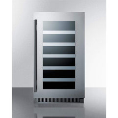 Summit Appliance Black 18" Wide Built-In Wine Cellar CL18WCCSS
