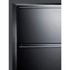 Image of Summit Appliance Black 24" Wide Built-In 2-Drawer Refrigerator CL2R248