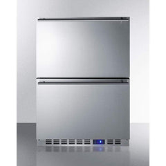 Summit Appliance Black 24" Wide Built-In 2-Drawer Refrigerator CL2R248